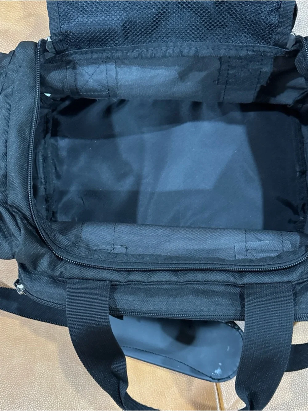 Cabela’s Small Gear Duffel Bag Black Multi Pocket Travel Gym Fishing Carryall